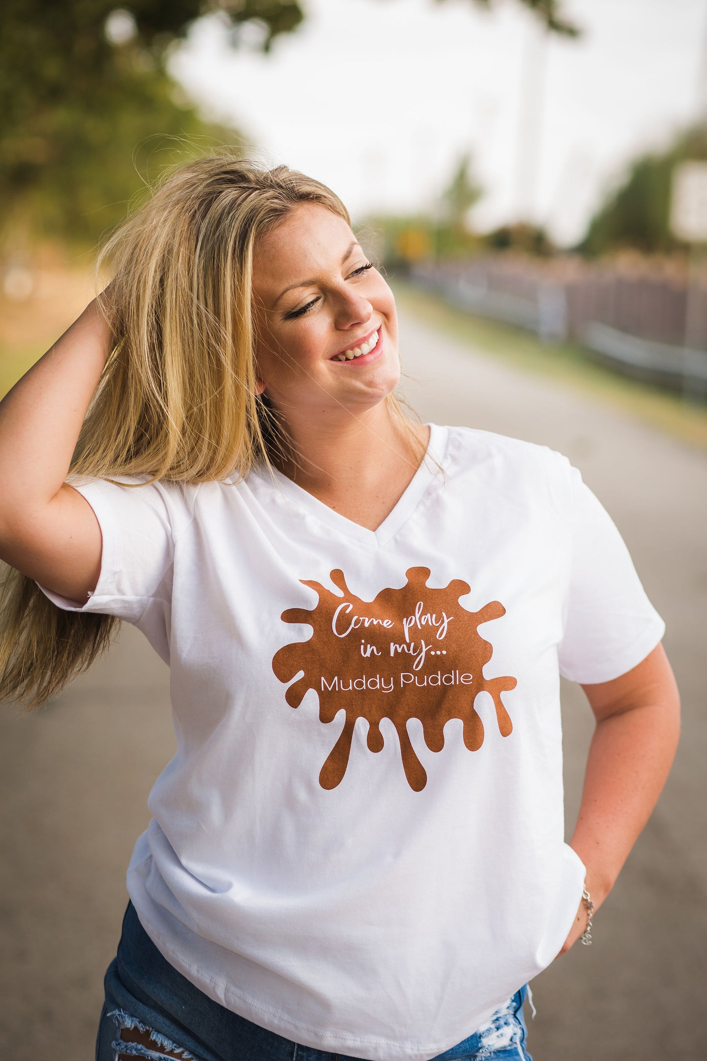 Come play in my…Women's Relaxed Jersey V-Neck