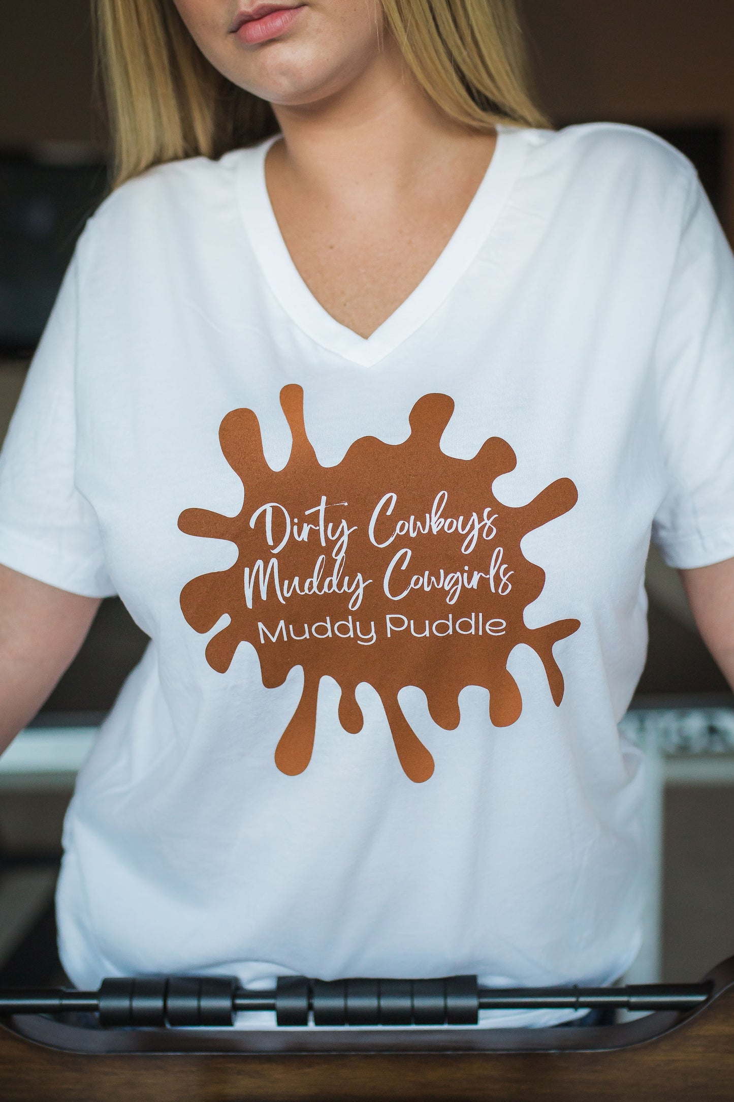 Dirty Cowboys Muddy Cowgirls Women's Relaxed Jersey V-Neck