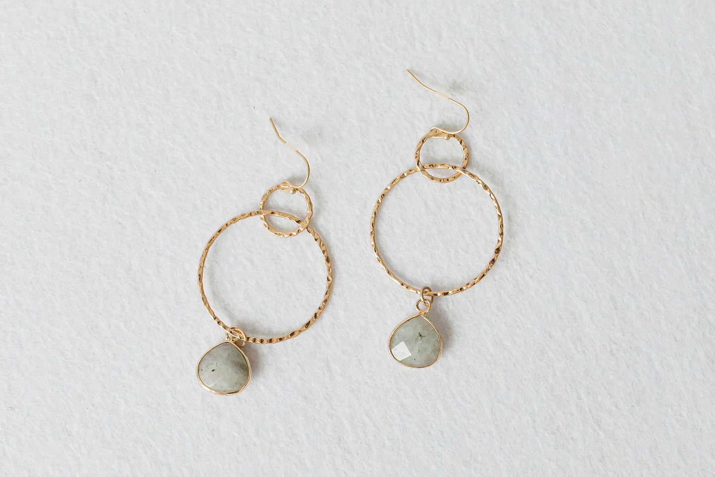 Hoop Earring with Stone Detail