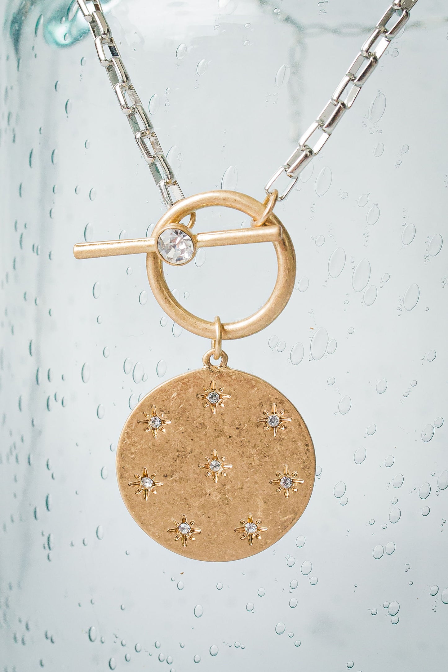 Charm Detail Rhinestone Pendent 