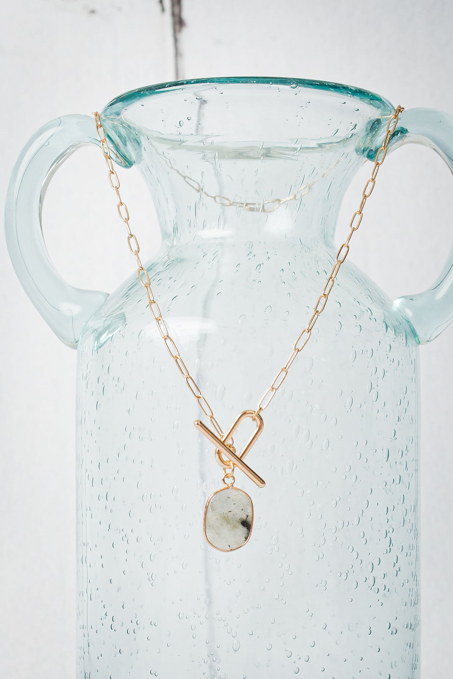 Stone Detail Charm Necklace