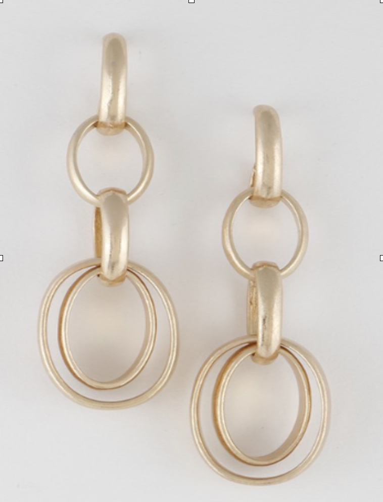 Matte Chain Drop Earrings
