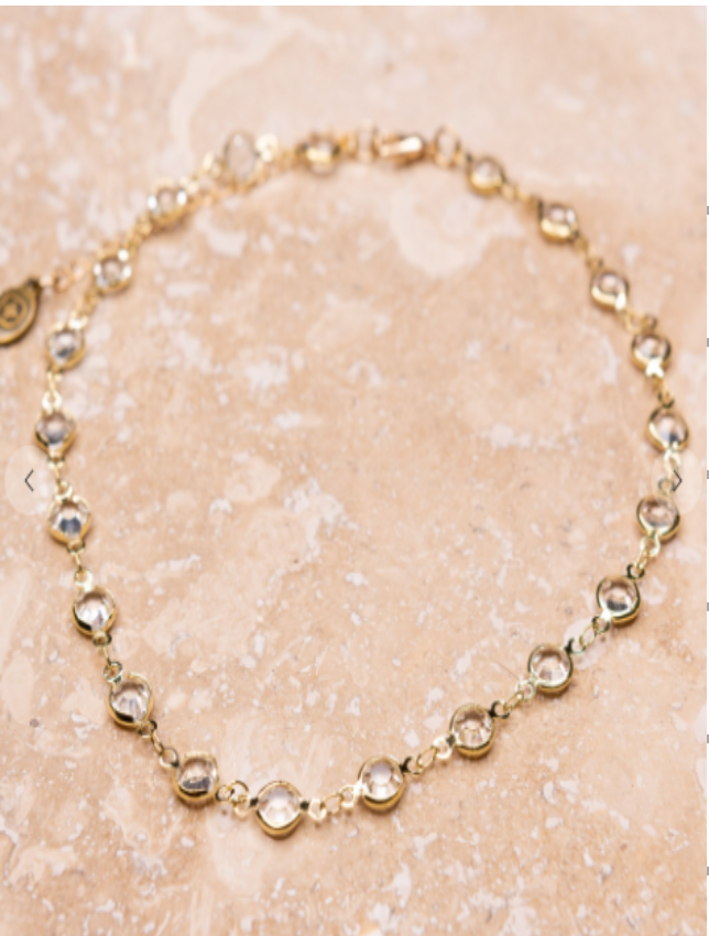 Sawyer Necklace Clear/Gold